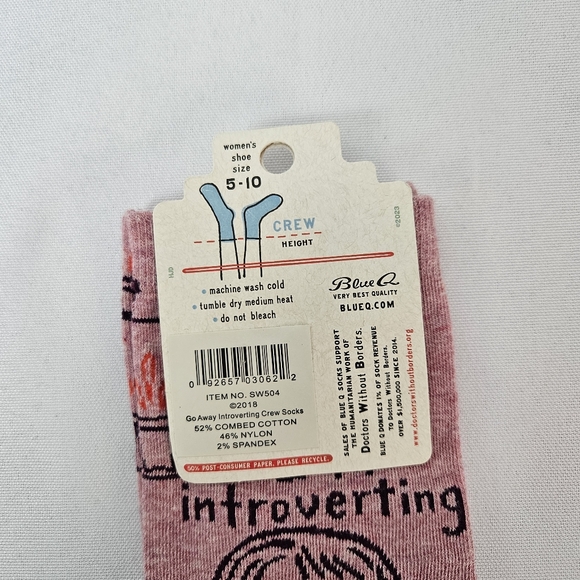 Blue Q Pink Novelty Socks Size 5-10 New - Picture 3 of 3